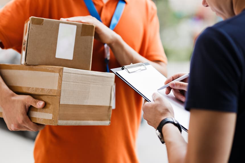 Via Jem Transportadora Containers de logística cor laranja